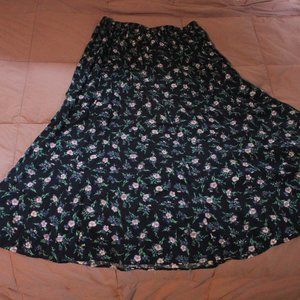 Long Liz Baker Elastic Waist Skirt